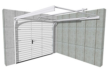Porte de Garage Sectionnelle à ressorts d'extension avec portillon